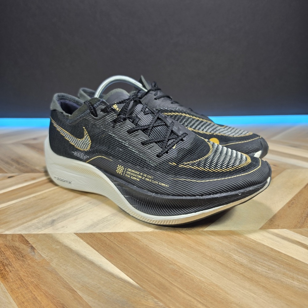 Nike ZoomX Vaporfly NEXT% 2 Black Gold Men's Running Shoes CU4111-001 Size 12